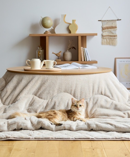 まるで猫！のようなモフモフこたつ掛け布団｜250×205cm【猫Feel