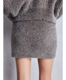 GYDA | シャギーニットタイトミニスカートライクショートパンツ(スカート)