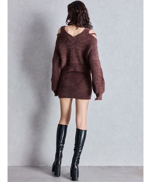 GYDA（ジェイダ）の「シャギーニットタイトミニスカートライクショートパンツ（スカート・レディース・チャコールグレー/アイボリー/ブラウン・FREE）」の16枚目の写真