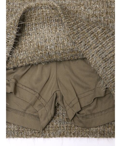 GYDA（ジェイダ）の「シャギーニットタイトミニスカートライクショートパンツ（スカート・レディース・チャコールグレー/アイボリー/ブラウン・FREE）」の10枚目の写真