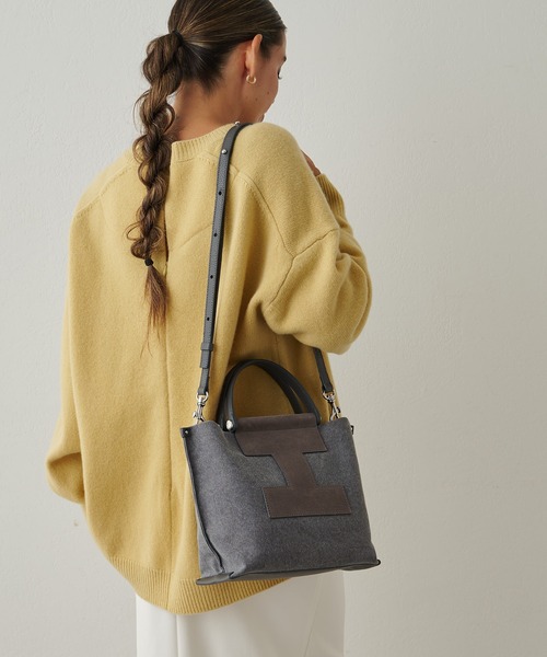 イアクッチ Sキャンバスバッグソルベット レザー 予約】ソルベット S CANVAS/SUEDE（トートバッグ）｜IACUCCI