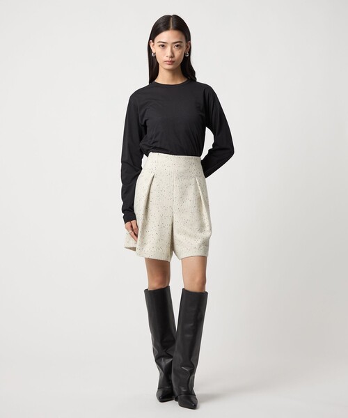 EMMEL REFINES EM ノットツイードライク ショートパンツ EMMEL REFINES＞EM ノットツイードライク ショートパンツ（スラックス