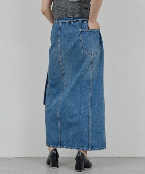 GALLARDAGALANTE（ガリャルダガランテ）の「【PEAS】スリットデニムスカート（スカート・レディース・ブルー・0/1）」の5枚目の写真