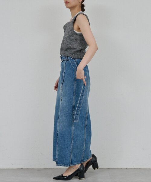 GALLARDAGALANTE（ガリャルダガランテ）の「【PEAS】スリットデニムスカート（スカート・レディース・ブルー・0/1）」の7枚目の写真
