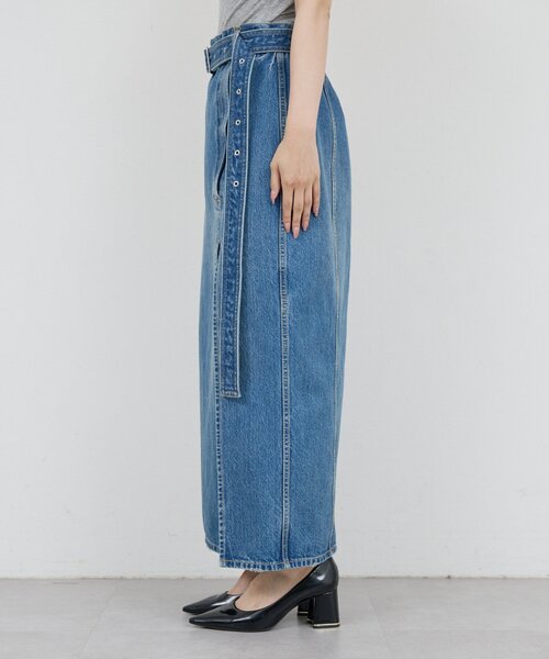 GALLARDAGALANTE（ガリャルダガランテ）の「【PEAS】スリットデニムスカート（スカート・レディース・ブルー・0/1）」の10枚目の写真