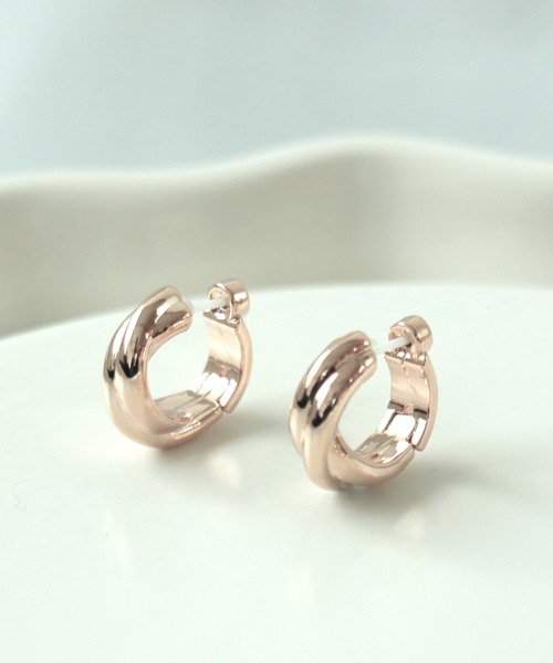 トリプルラインセラミックワンタッチピアス（ピアス（両耳用