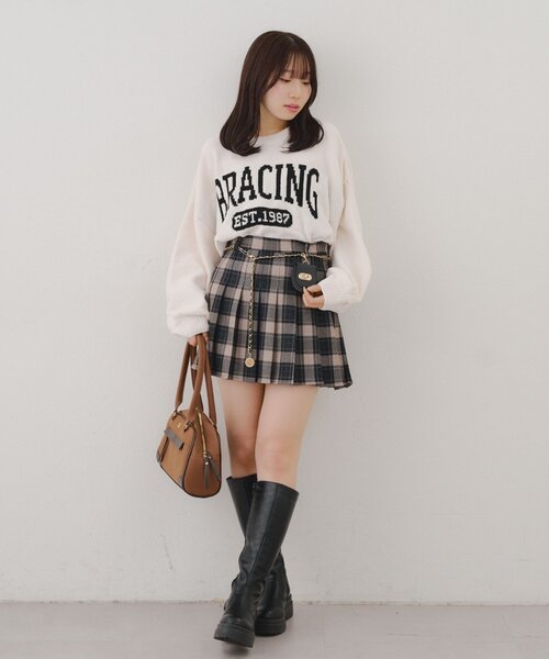 Another Branch olive des olive(アナザーブランチオリーブデオリーブ)の「マットモールロゴプルオーバー(ニット/セーター・レディース・アイボリー/ボルドー/ブルー/チャコールグレー/ライトベージュ・FREE)」の8枚目の写真