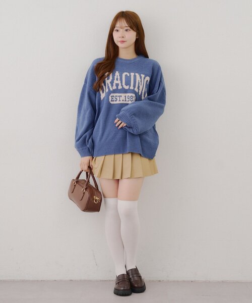 Another Branch olive des olive(アナザーブランチオリーブデオリーブ)の「マットモールロゴプルオーバー(ニット/セーター・レディース・アイボリー/ボルドー/ブルー/チャコールグレー/ライトベージュ・FREE)」の18枚目の写真