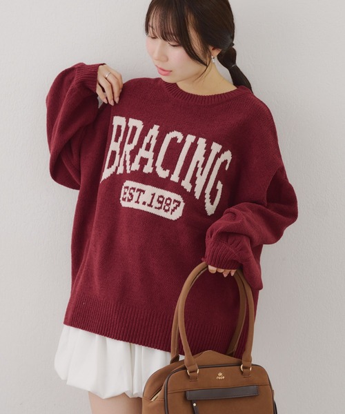 Another Branch olive des olive(アナザーブランチオリーブデオリーブ)の「マットモールロゴプルオーバー(ニット/セーター・レディース・アイボリー/ボルドー/ブルー/チャコールグレー/ライトベージュ・FREE)」の5枚目の写真