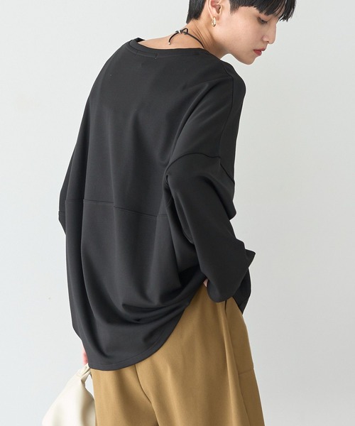 AMERICAN HOLIC(アメリカンホリック)の「コクーンポンチプルオーバー(Tシャツ/カットソー・レディース・ネイビー/ブラック/グレイッシュベージュ/オフホワイト/チャコールグレー/ダークグリーン・M/L)」の18枚目の写真