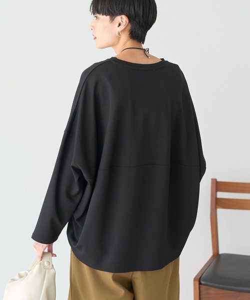 AMERICAN HOLIC(アメリカンホリック)の「コクーンポンチプルオーバー(Tシャツ/カットソー・レディース・ネイビー/ブラック/グレイッシュベージュ/オフホワイト/チャコールグレー/ダークグリーン・M/L)」の19枚目の写真