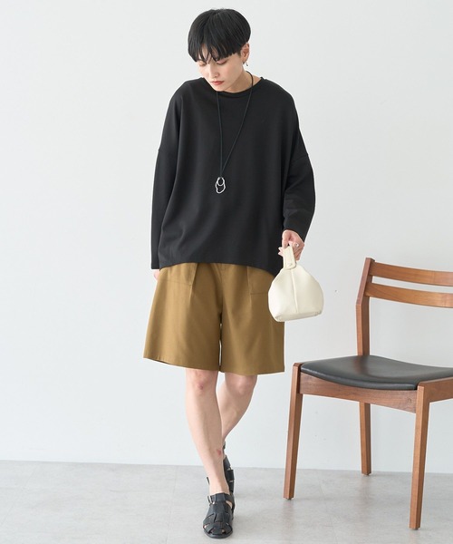 AMERICAN HOLIC(アメリカンホリック)の「コクーンポンチプルオーバー(Tシャツ/カットソー・レディース・ネイビー/ブラック/グレイッシュベージュ/オフホワイト/チャコールグレー/ダークグリーン・M/L)」の20枚目の写真