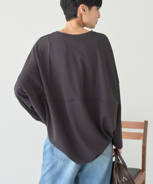 AMERICAN HOLIC(アメリカンホリック)の「コクーンポンチプルオーバー(Tシャツ/カットソー・レディース・ネイビー/ブラック/グレイッシュベージュ/オフホワイト/チャコールグレー/ダークグリーン・M/L)」の17枚目の写真