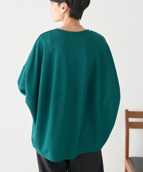 AMERICAN HOLIC(アメリカンホリック)の「コクーンポンチプルオーバー(Tシャツ/カットソー・レディース・ネイビー/ブラック/グレイッシュベージュ/オフホワイト/チャコールグレー/ダークグリーン・M/L)」の11枚目の写真