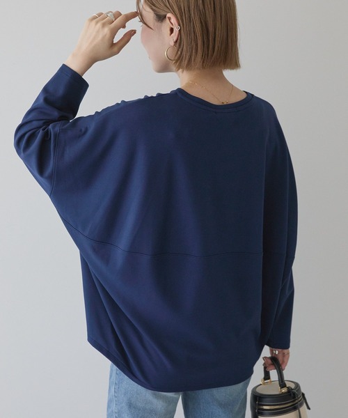 AMERICAN HOLIC(アメリカンホリック)の「コクーンポンチプルオーバー(Tシャツ/カットソー・レディース・ネイビー/ブラック/グレイッシュベージュ/オフホワイト/チャコールグレー/ダークグリーン・M/L)」の22枚目の写真
