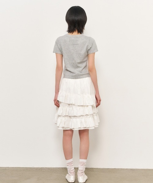 GENERAL IDEA（ジェネラルアイデア）の「GENERAL IDEA/ジェネラルアイディア pintuck crew neck half knit Tシャツ（Tシャツ/カットソー・レディース・グレー/ホワイト/グリーン・S/L/M）」の22枚目の写真