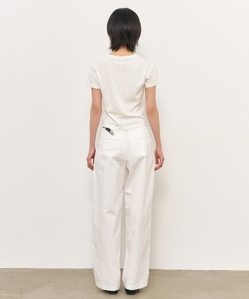 GENERAL IDEA（ジェネラルアイデア）の「GENERAL IDEA/ジェネラルアイディア pintuck crew neck half knit Tシャツ（Tシャツ/カットソー・レディース・グレー/ホワイト/グリーン・S/L/M）」の11枚目の写真