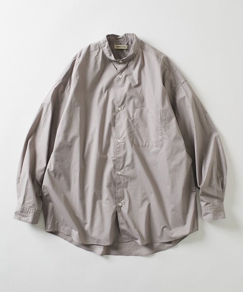 FREAK'S STORE（フリークスストア）の「限定展開 Relax Fit リラックスフィット バンドカラー シャツ（シャツ/ブラウス・メンズ・ベージュ/ブルー系その他/ホワイト/ライトグレー/ホワイト系その他/サックスブルー/ブラック/オリーブ/チャコールグレー・SMALL/MEDIUM/LARGE）」の5枚目の写真