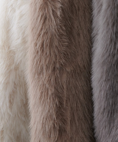 Lui's（ルイス）の「ファーベスト（その他アウター・レディース・ブラック/オフホワイト/モカ・FREE）」の13枚目の写真