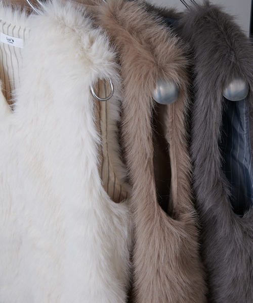 Lui's（ルイス）の「ファーベスト（その他アウター・レディース・ブラック/オフホワイト/モカ・FREE）」の15枚目の写真