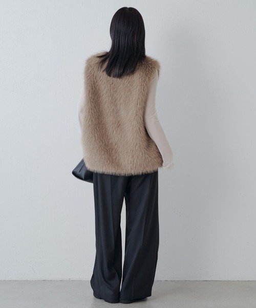 Lui's（ルイス）の「ファーベスト（その他アウター・レディース・ブラック/オフホワイト/モカ・FREE）」の18枚目の写真