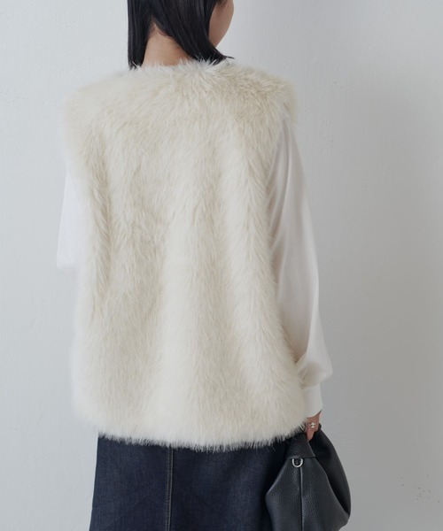 Lui's（ルイス）の「ファーベスト（その他アウター・レディース・ブラック/オフホワイト/モカ・FREE）」の20枚目の写真