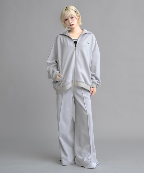 17HR（セブンティーンアワーズ）の「【ユニセックス】トラックジャケット(セットアップ可)（ジャージ・レディース・ライトグレー/ネイビー・FREE）」の20枚目の写真