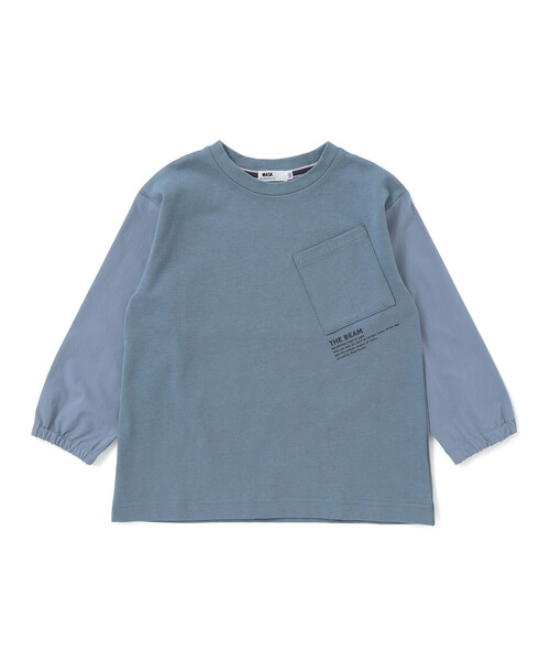 WASK（ワスク）の「ナイロン袖ビッグTシャツ(100~160cm)（Tシャツ/カットソー・キッズ・ブルー/ブラック・120cm/130cm/160cm/150cm/140cm）」の8枚目の写真