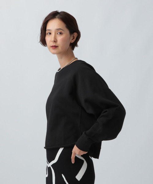 LEPSIM（レプシィム）の「ラグランショートプルオーバー　582493（Tシャツ/カットソー・レディース・グレー/ブラック/ブルーグリーン・FREE）」の5枚目の写真