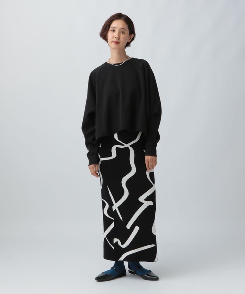 LEPSIM（レプシィム）の「ラグランショートプルオーバー　582493（Tシャツ/カットソー・レディース・グレー/ブラック/ブルーグリーン・FREE）」の7枚目の写真