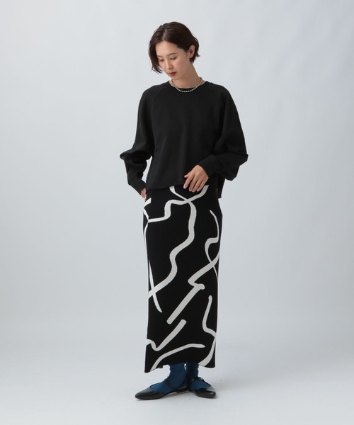 LEPSIM（レプシィム）の「ラグランショートプルオーバー　582493（Tシャツ/カットソー・レディース・グレー/ブラック/ブルーグリーン・FREE）」の8枚目の写真