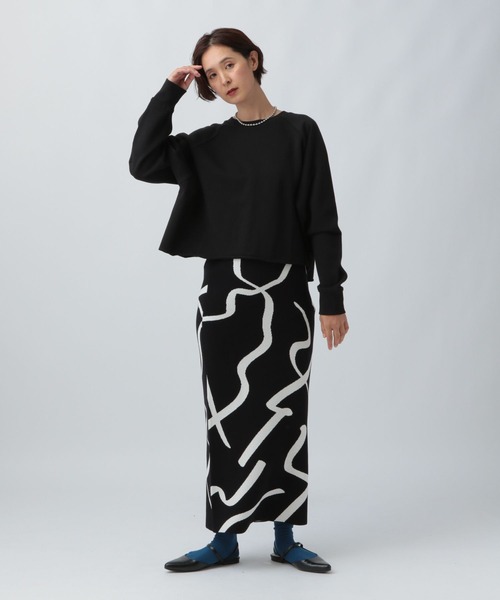 LEPSIM（レプシィム）の「ラグランショートプルオーバー　582493（Tシャツ/カットソー・レディース・グレー/ブラック/ブルーグリーン・FREE）」の9枚目の写真