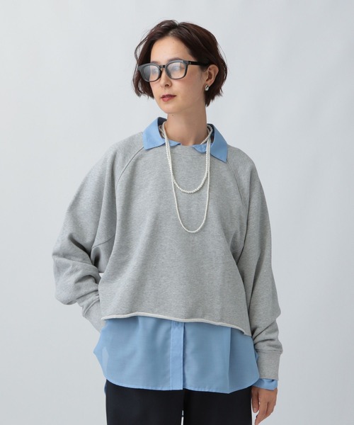 LEPSIM（レプシィム）の「ラグランショートプルオーバー　582493（Tシャツ/カットソー・レディース・グレー/ブラック/ブルーグリーン・FREE）」の10枚目の写真