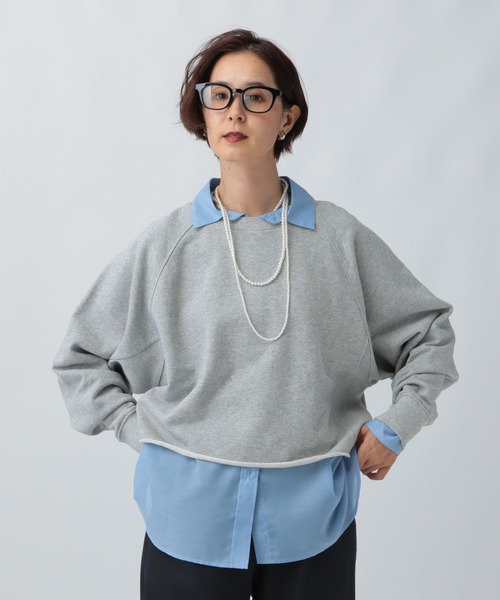 rimir ♡ リミル　シアーブルゾン black RIM.ARK | Mixed color body suit (KNITWEAR ) |RIM.ARK ONLINE