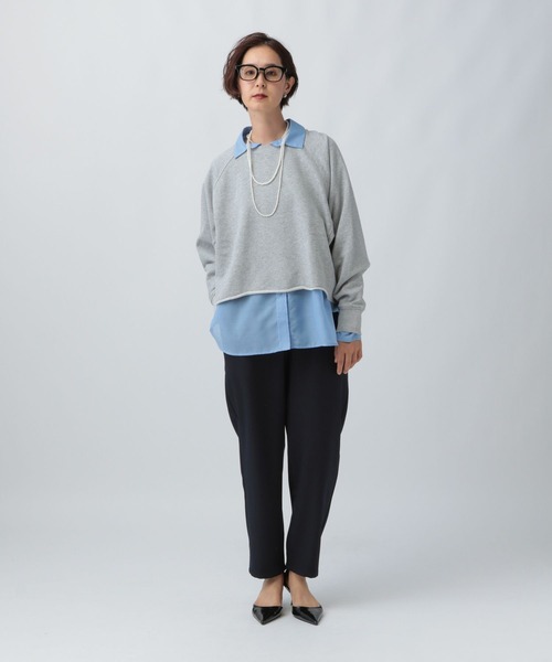 LEPSIM（レプシィム）の「ラグランショートプルオーバー　582493（Tシャツ/カットソー・レディース・グレー/ブラック/ブルーグリーン・FREE）」の13枚目の写真