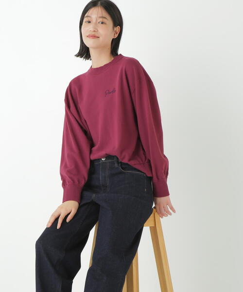 セール】◇チェーンステッチロゴトレーナー（スウェット）｜human