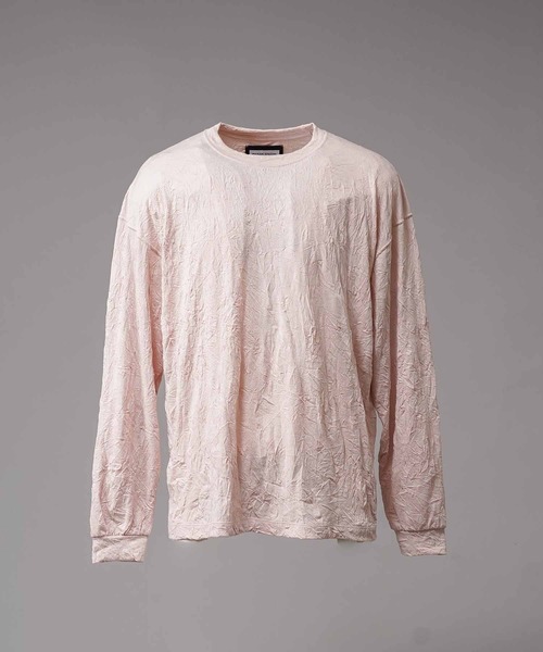 MAISON SPECIAL（メゾンスペシャル）の「《UNISEX》Catch Washer Processing Prime-Over Crew Neck Long Sleeve T-Shirt/キャッチワッシャー加工プライムオーバークルーネックロングスリーブTシャツ【MAISON SPECIAL/メゾンスペシャル】（Tシャツ/カットソー・メンズ・ブラウン/ブラック/グレイッシュベージュ/ピンク・1/2/0）」の13枚目の写真