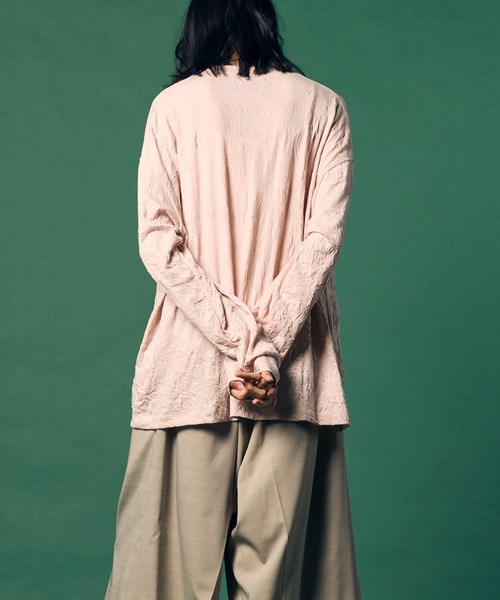 MAISON SPECIAL（メゾンスペシャル）の「《UNISEX》Catch Washer Processing Prime-Over Crew Neck Long Sleeve T-Shirt/キャッチワッシャー加工プライムオーバークルーネックロングスリーブTシャツ【MAISON SPECIAL/メゾンスペシャル】（Tシャツ/カットソー・メンズ・ブラウン/ブラック/グレイッシュベージュ/ピンク・1/2/0）」の19枚目の写真