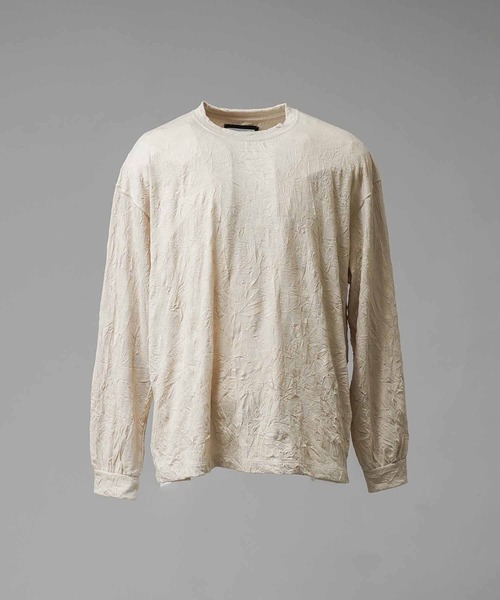 MAISON SPECIAL（メゾンスペシャル）の「《UNISEX》Catch Washer Processing Prime-Over Crew Neck Long Sleeve T-Shirt/キャッチワッシャー加工プライムオーバークルーネックロングスリーブTシャツ【MAISON SPECIAL/メゾンスペシャル】（Tシャツ/カットソー・メンズ・ブラウン/ブラック/グレイッシュベージュ/ピンク・1/2/0）」の14枚目の写真