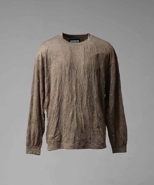 MAISON SPECIAL（メゾンスペシャル）の「《UNISEX》Catch Washer Processing Prime-Over Crew Neck Long Sleeve T-Shirt/キャッチワッシャー加工プライムオーバークルーネックロングスリーブTシャツ【MAISON SPECIAL/メゾンスペシャル】（Tシャツ/カットソー・メンズ・ブラウン/ブラック/グレイッシュベージュ/ピンク・1/2/0）」の15枚目の写真