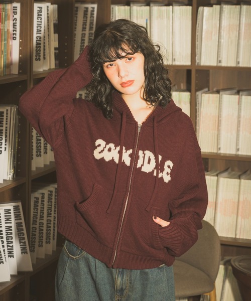 rogo knit hoodie - ロゴニットフーディー -（パーカー