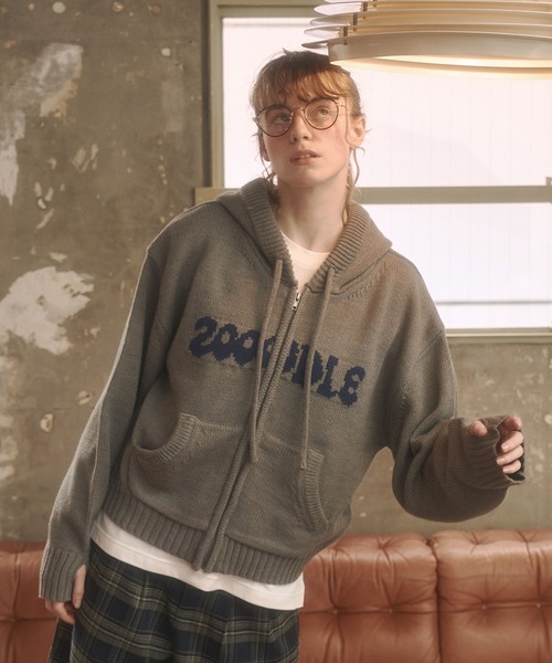 Logo knit hoodie - ロゴニットフーディー -（パーカー）｜Zooodle