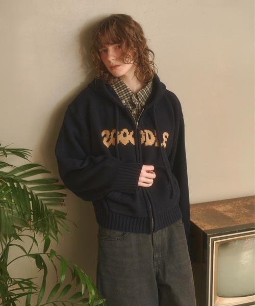 Logo knit hoodie - ロゴニットフーディー -（パーカー）｜Zooodle