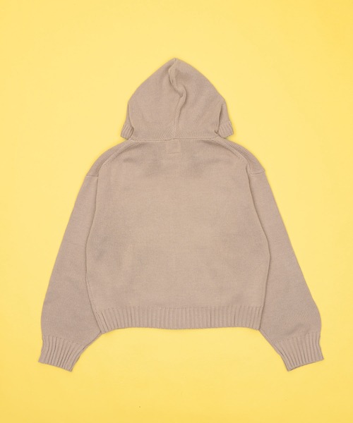 Zooodle（ズードル）の「rogo knit hoodie - ロゴニットフーディー -（パーカー・メンズ・ベージュ/バーガンディー・LARGE/MEDIUM）」の19枚目の写真