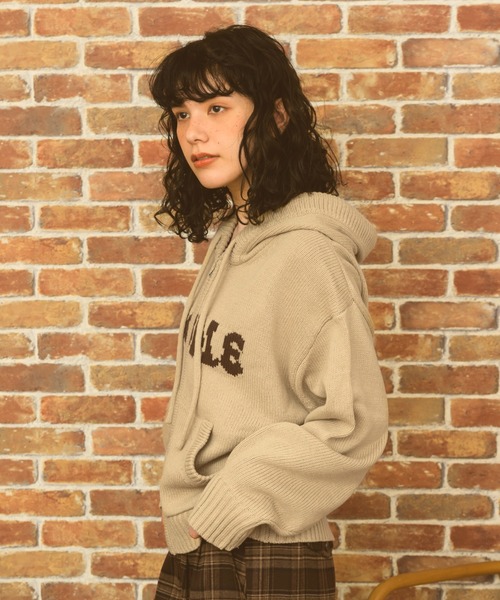 rogo knit hoodie - ロゴニットフーディー -（パーカー）｜Zooodle