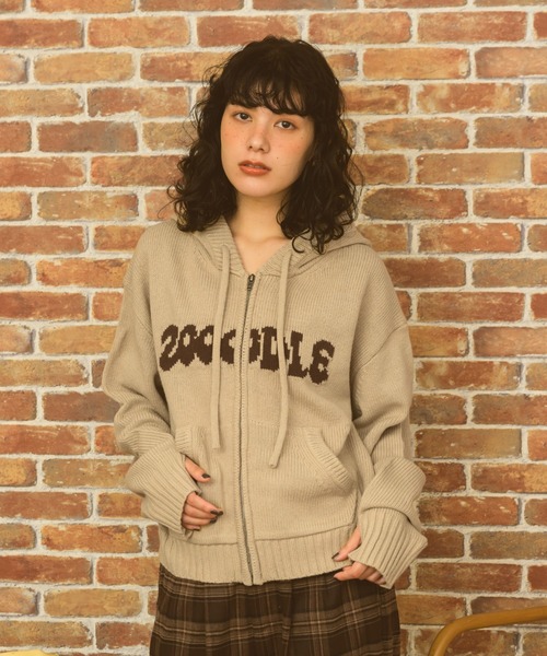 mschf RHOMBUS KNIT HOODIE ニットフーディー パーカー mschf ミスチーフ RHOMBUS KNIT HOODIE フード パーカー