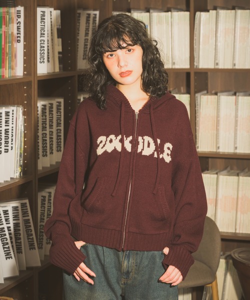 rogo knit hoodie - ロゴニットフーディー -（パーカー）｜Zooodle