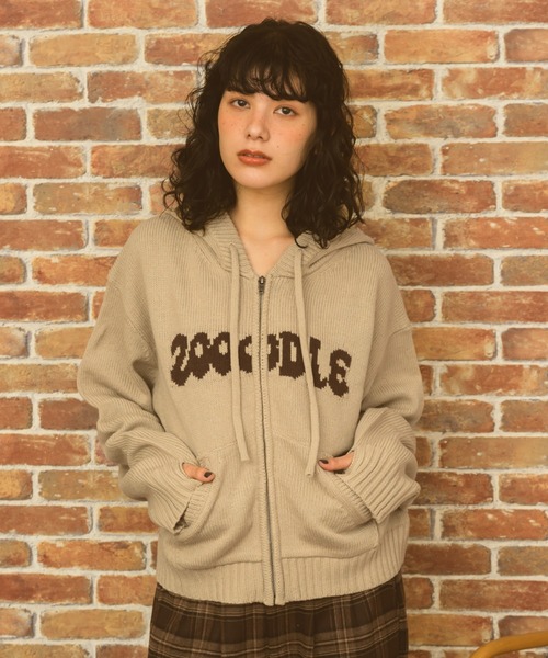 Logo knit hoodie - ロゴニットフーディー -（パーカー）｜Zooodle