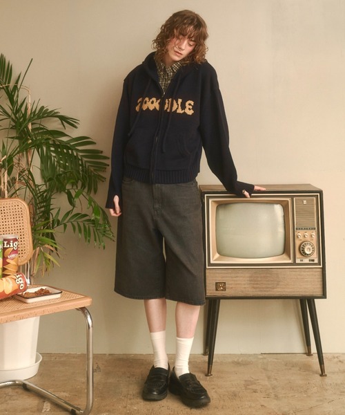 Logo knit hoodie - ロゴニットフーディー -（パーカー）｜Zooodle