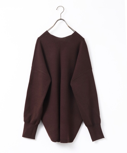 静電気防止】やわもちヤーン ドロップショルダーニット（ニット